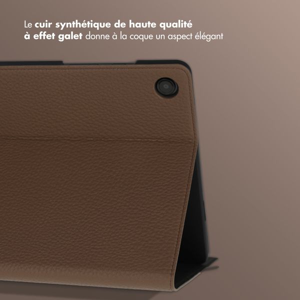 Selencia Coque tablette Riva Samsung Galaxy Tab A11 Plus - Mocha Brown
