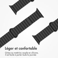 imoshion Bracelet en silicone magnétique Apple Watch | 38/40/41/42 mm - Noir / Gris