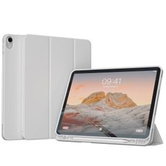 Accezz Coque tablette portefeuille Smart Silicone Apple iPad Air 11 pouces (2026) M4 / (2025) M3 / (2024) M2 / Air 5 (2022) / Air 4 (2020) - Gris