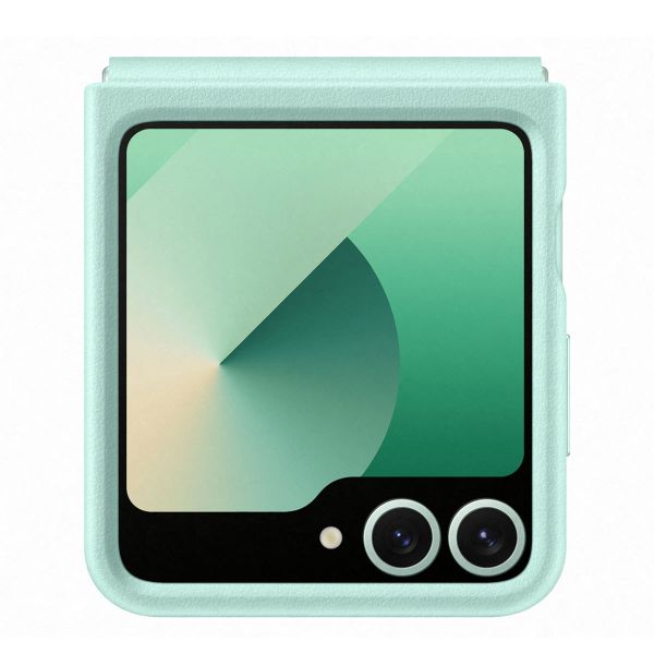 Samsung Original Coque KindSuit en Cuir Végan Samsung Galaxy Z Flip 6 / Flip 7 FE - Mint