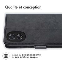 imoshion Étui de télephone portefeuille de luxe Oppo A18 / Oppo A38 - Noir