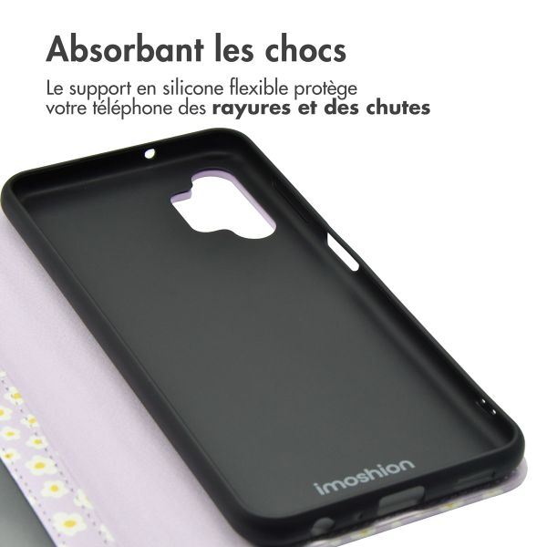 imoshion Étui de télephone portefeuille Design Samsung Galaxy A13 (4G) - White Daisy