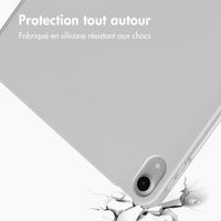 Accezz Coque tablette portefeuille Smart Silicone Apple iPad Air 11 pouces (2026) M4 / (2025) M3 / (2024) M2 / Air 5 (2022) / Air 4 (2020) - Gris