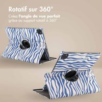 imoshion Coque tablette Design rotatif à 360° Apple iPad Air 13 pouces (2026) M4 / (2025) M3 / (2024) M2 - White Blue Stripes
