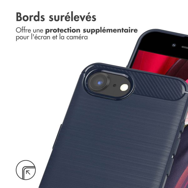 imoshion Coque Brushed Apple iPhone 17e / 16e - Bleu foncé