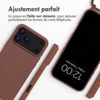 imoshion Coque en silicone avec cordon Apple iPhone 18 Pro / 17 Pro - Marron
