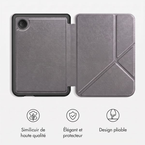 imoshion Étui de liseuse portefeuille Pliable Kobo Clara Colour / BW - Gris