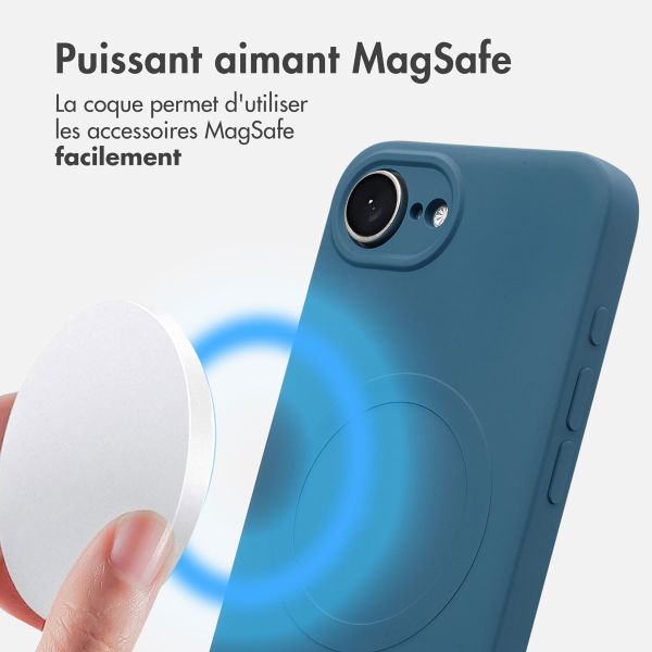 imoshion Coque Couleur avec MagSafe Apple iPhone 17e / 16e - Bleu foncé