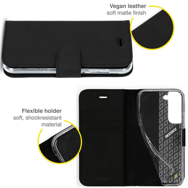Accezz Étui de télephone Wallet Samsung Galaxy S21 FE - Noir