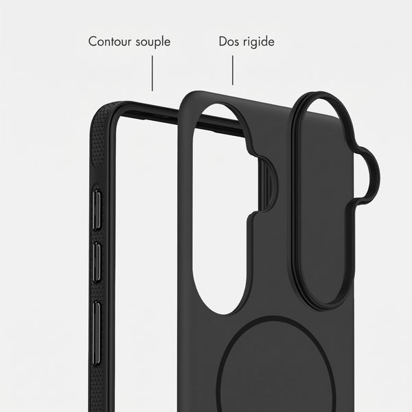 imoshion Coque arrière Color avec Thin MagSafe Ring Samsung Galaxy S25 / S24 - Noir