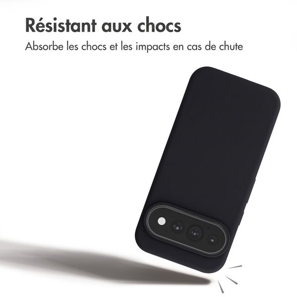 Accezz Coque Liquid Silicone avec MagSafe Google Pixel 11 / 11 Pro / 10 / 10 Pro - Noir