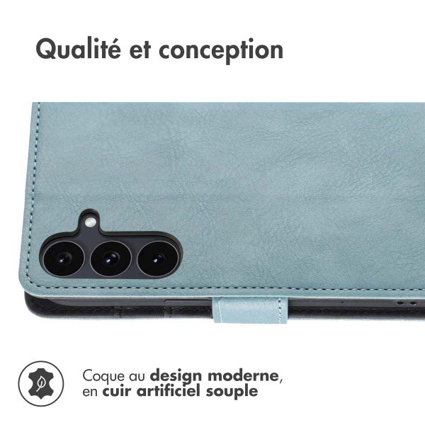 imoshion Étui de télephone portefeuille de luxe Samsung Galaxy S25 FE - Bleu clair