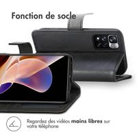 imoshion Étui de télephone portefeuille de luxe Xiaomi Redmi Note 11 Pro - Noir