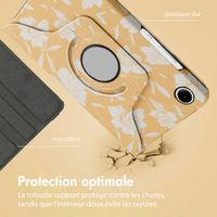 imoshion Coque tablette Design rotatif à 360° Samsung Galaxy Tab A9 Plus - Yellow Flowers