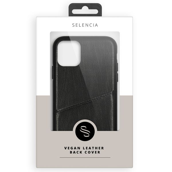 Selencia Coque arrière en cuir végan Vayu Apple iPhone 12 (Pro) - Noir