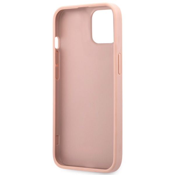 Guess Coque 4G Metal Logo Saffiano Apple iPhone 13 - Rose