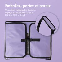 imoshion Table de voyage - Support de tablette voiture - 7 compartiments de rangement - Inclus 2 coloriages - Violet