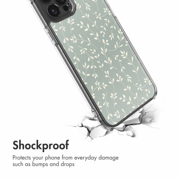 imoshion Coque Design Apple iPhone 12 (Pro) - Smoke Green Flowers