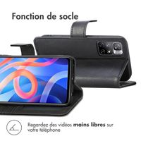 imoshion Étui de télephone portefeuille de luxe Xiaomi Redmi Note 11 (4G) / Note 11S (4G) - Noir