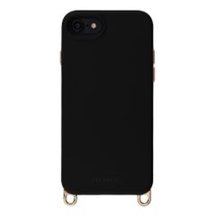 Selencia Coque arrière Rivièra avec MagSafe avec crochets amovibles Apple iPhone SE (2022 / 2020) / 8 / 7 / 6(s) - Velvet Black