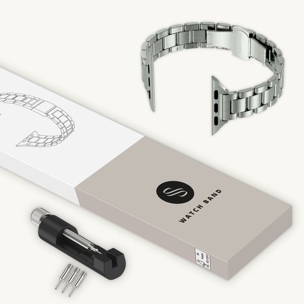 Selencia Bracelet à maillons fin en acier Apple Watch | 38/40/41/42 mm - Argent