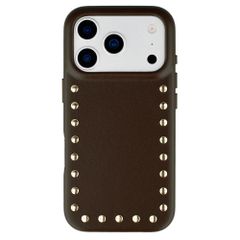 Selencia Coque arrière Studs avec MagSafe Apple iPhone 17 Pro - Cacao Crush