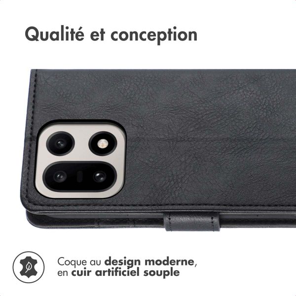 imoshion Étui de télephone portefeuille de luxe OnePlus 15 - Noir