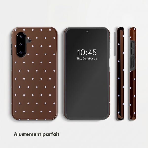 Selencia Coque arrière Vivid Samsung Galaxy A17 (5G) / (4G) - Happy Dots Chocolate