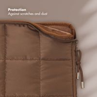 Selencia Pochette ordinateur Puffy 15-16 pouces - Mocha Brown