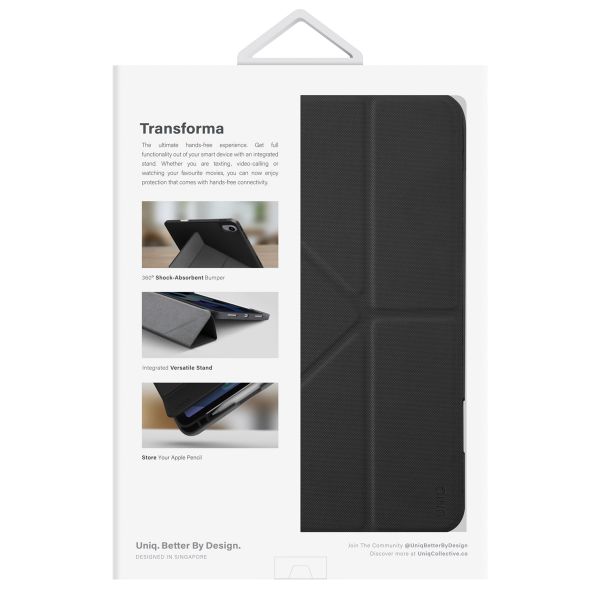 Uniq Étui Transforma Apple iPad 11 (2025) 11 pouces A16 / iPad 10 (2022) 10.9 pouces - Noir