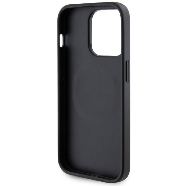 Guess Coque arrière Saffiano MagSafe Apple iPhone 15 Pro Max - Noir
