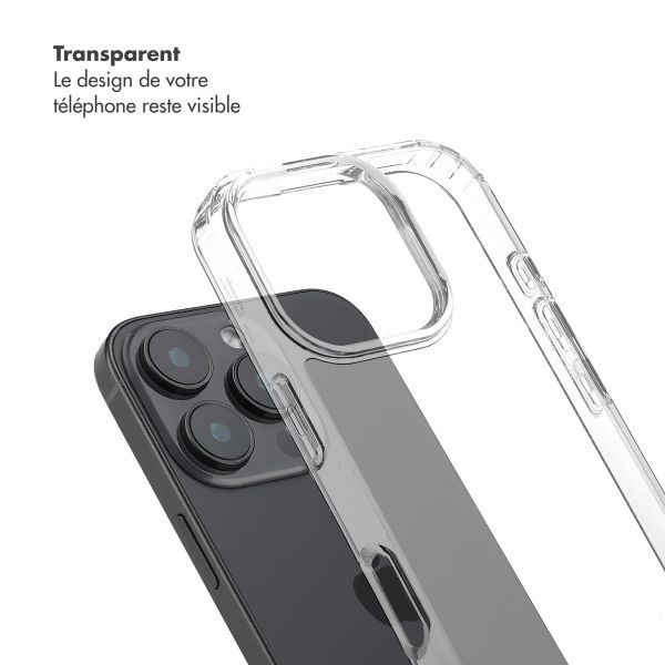 Selencia Coque arrière avec crochets amovibles Apple iPhone 16 Pro - Transparent