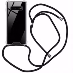 imoshion Coque arrière transparente avec cordon Samsung Galaxy S10 Plus - Noir