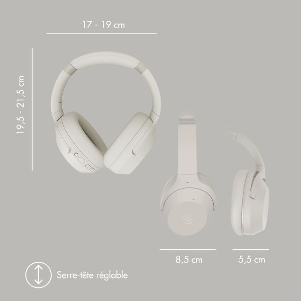 Selencia Casque sans fil Urban Play - Réduction active du bruit (ANC) - Avec étui de rangement - Melody Mist