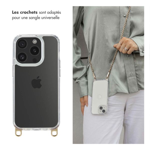 Selencia Coque arrière avec crochets amovibles Apple iPhone 15 Pro - Transparent