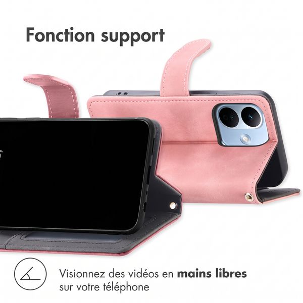 imoshion Etui de télephone portefeuille avec cordon Xiaomi Redmi Note 17 Pro - Rose