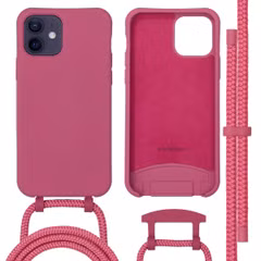 imoshion Coque arrière Color avec cordon amovible et MagSafe Apple iPhone 12 (Pro) - Raspberry