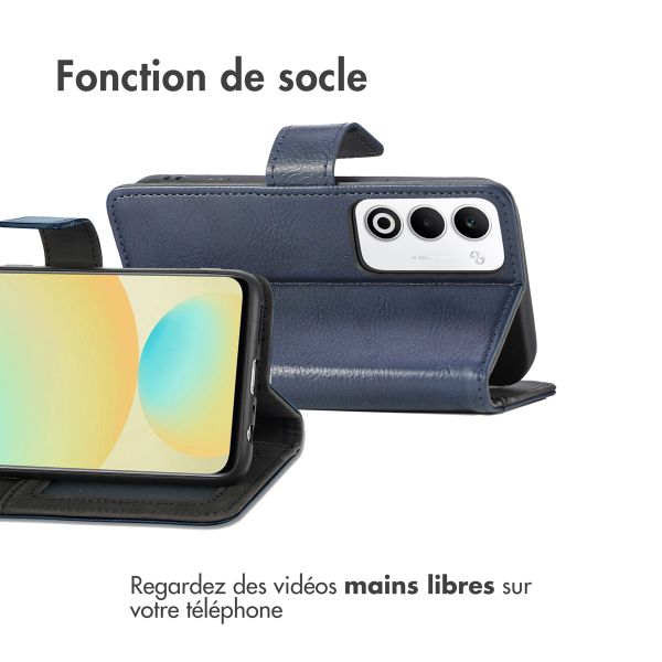 imoshion Étui de télephone portefeuille de luxe Oppo A5 5G (2025) - Bleu foncé