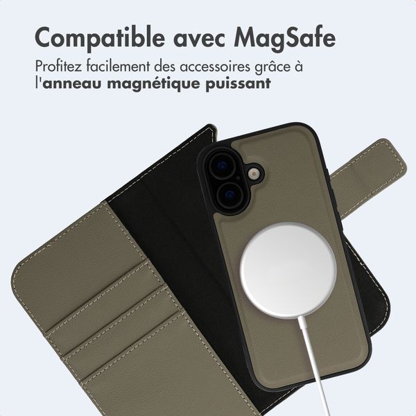 imoshion Étui portefeuille luxe 2-en-1 amovible Apple iPhone 17 - Vert