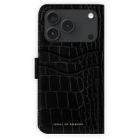 iDeal of Sweden Magnet Wallet+ Étui portefeuille Apple iPhone 18 Pro Max / 17 Pro Max - Black Croco