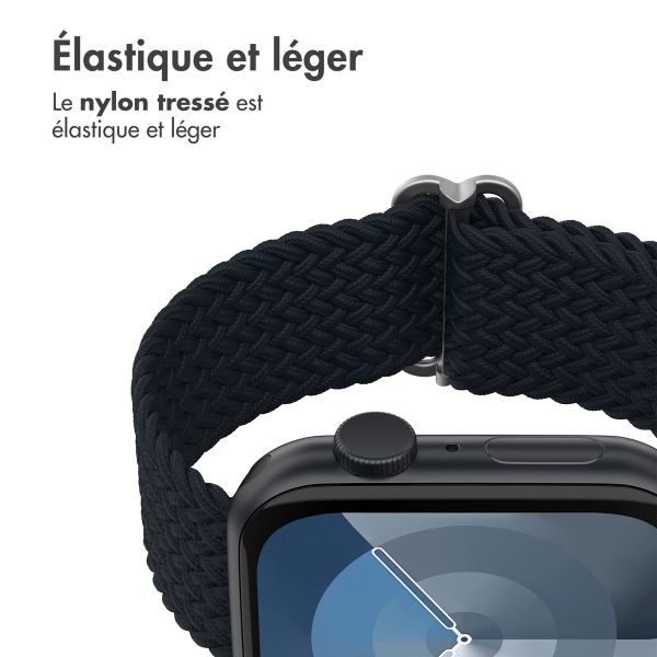 imoshion Bracelet nylon tissé Apple Watch | 44/45/46/49 mm - Gris foncé