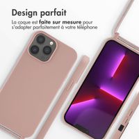 imoshion Coque en silicone avec cordon Apple iPhone 13 Pro Max - Sand Pink