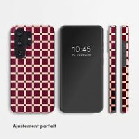 Selencia Coque arrière Vivid avec MagSafe Samsung Galaxy S26 Ultra - Check This Burgundy