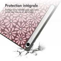 imoshion Coque tablette Design Trifold Samsung Galaxy Tab S9 11.0 pouces / S10 Lite / S10 FE / S9 FE 10.9 pouces - Bloom Love Blush