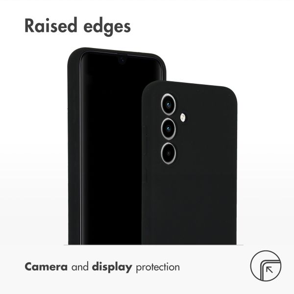 Accezz Coque Liquid Silicone Samsung Galaxy A35 - Noir