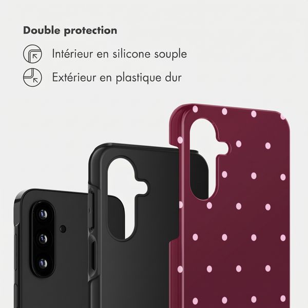 Selencia Coque arrière Vivid Samsung Galaxy A17 (5G) / (4G) - Happy Dots Burgundy