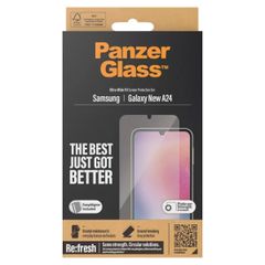 PanzerGlass Film de protection d'écran anti-bactérien Refresh Ultra-Wide Fit avec applicateur Samsung Galaxy A25 (5G)