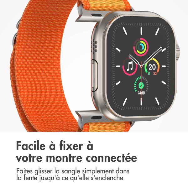 imoshion Bracelet en nylon Alpine Apple Watch | 44/45/46/49 mm - Orange
