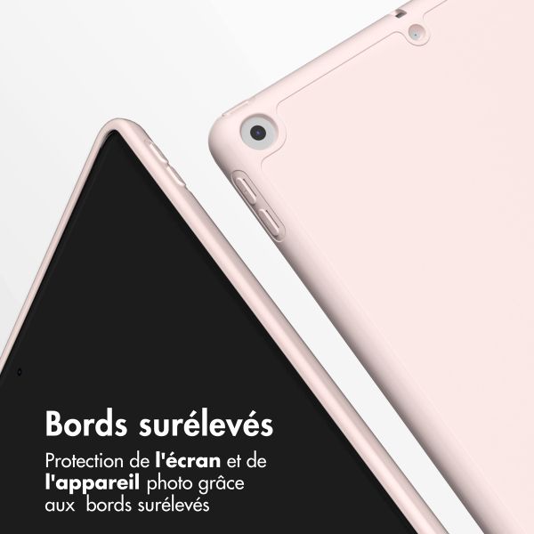 Accezz Coque tablette portefeuille Smart Silicone Apple iPad 6 (2018) 9.7 pouces / iPad 5 (2017) 9.7 pouces - Rose