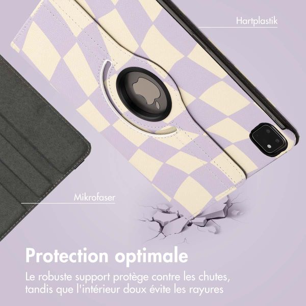 imoshion Coque tablette Design rotatif à 360° Apple iPad Pro 11 (2022 / 2021 / 2020 / 2018) - Dancing Cubes